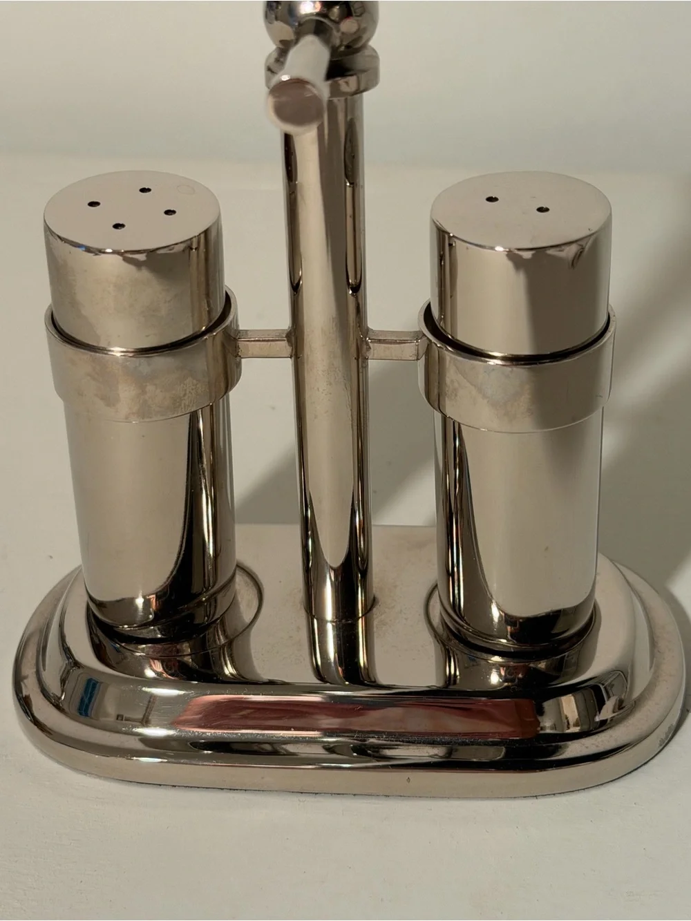 Pottery Barn Chrome Salt and Pepper Shaker Set - Silver